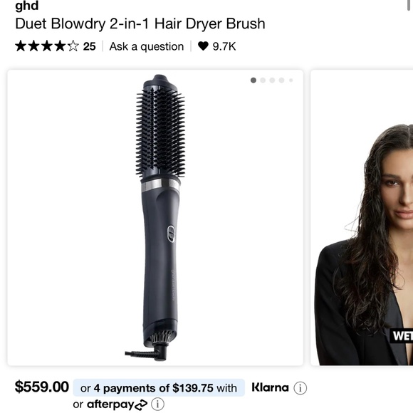 GHD Duet Blowdry 2 in 1 Hair Dryer Brush - Picture 1 of 2